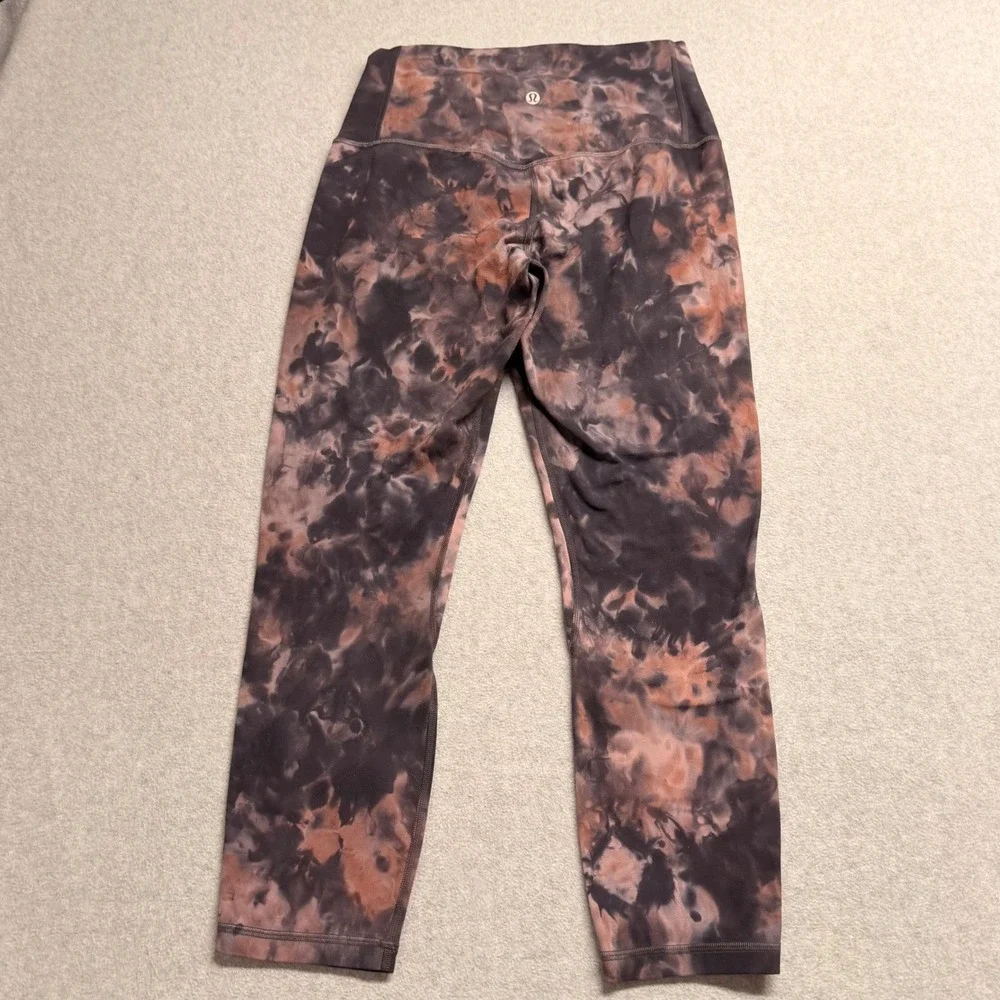 Lululemon Unlimit High-Rise Crop 23 Diamond Dye Graphite Grey Bronze Pink 8